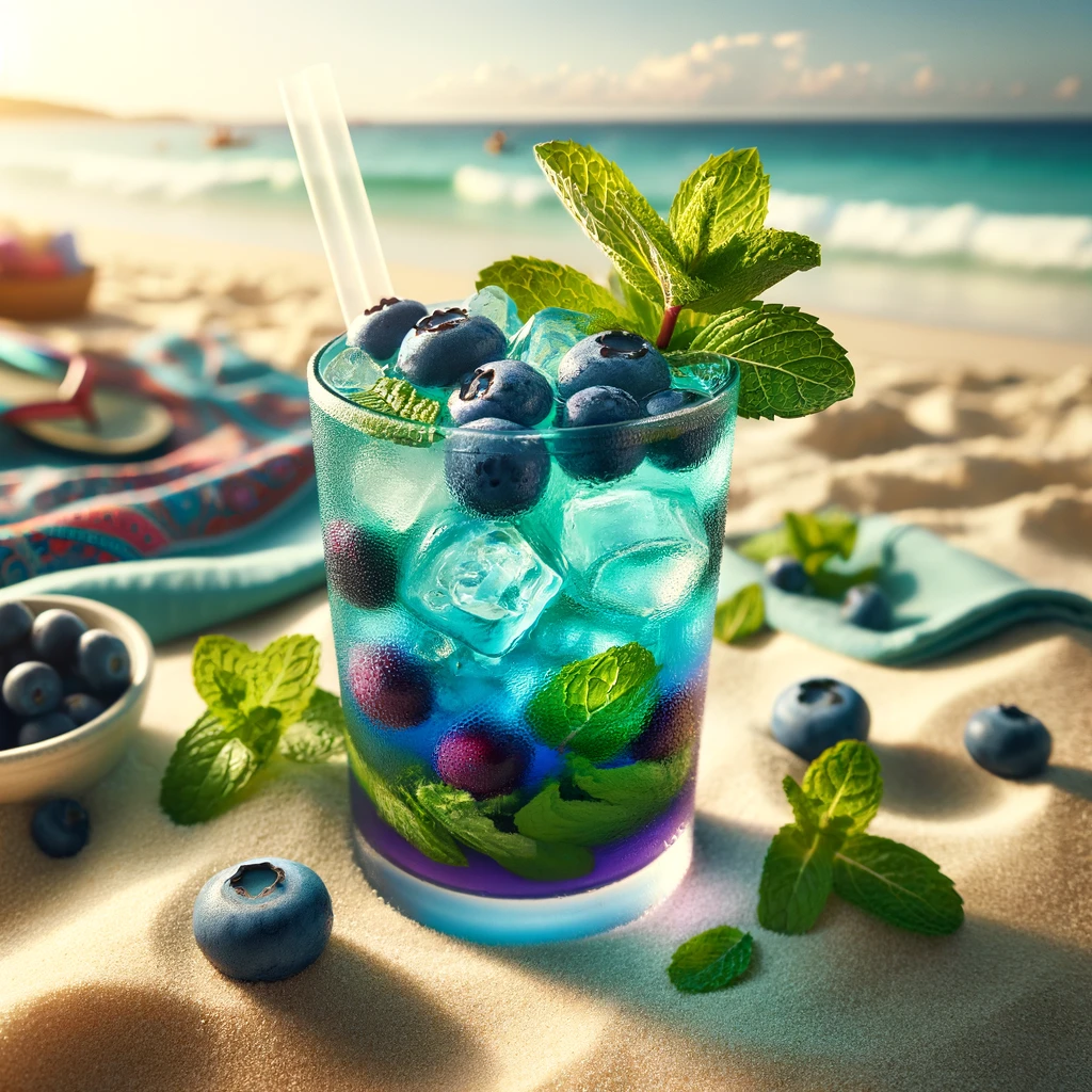 blueberry mojito nsb beach drinks