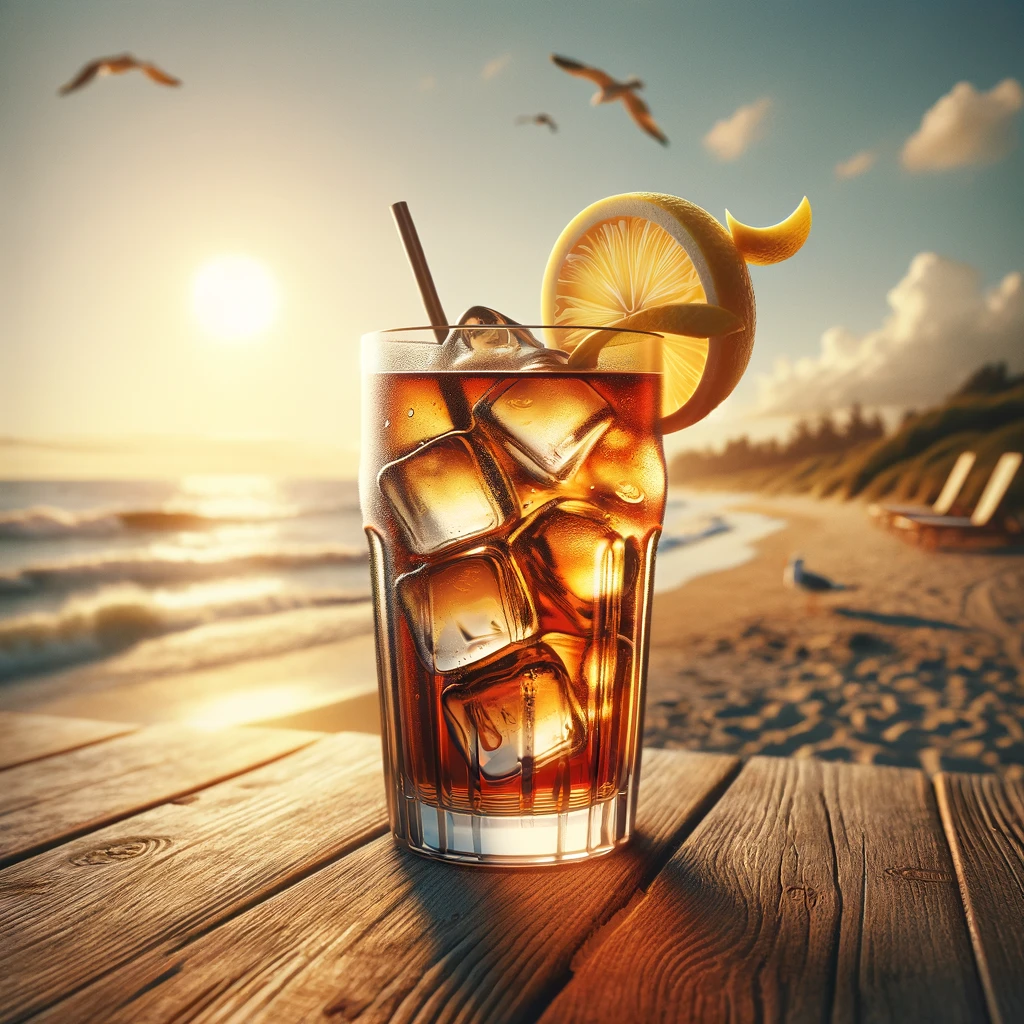 long island ice tea nsb beach drink