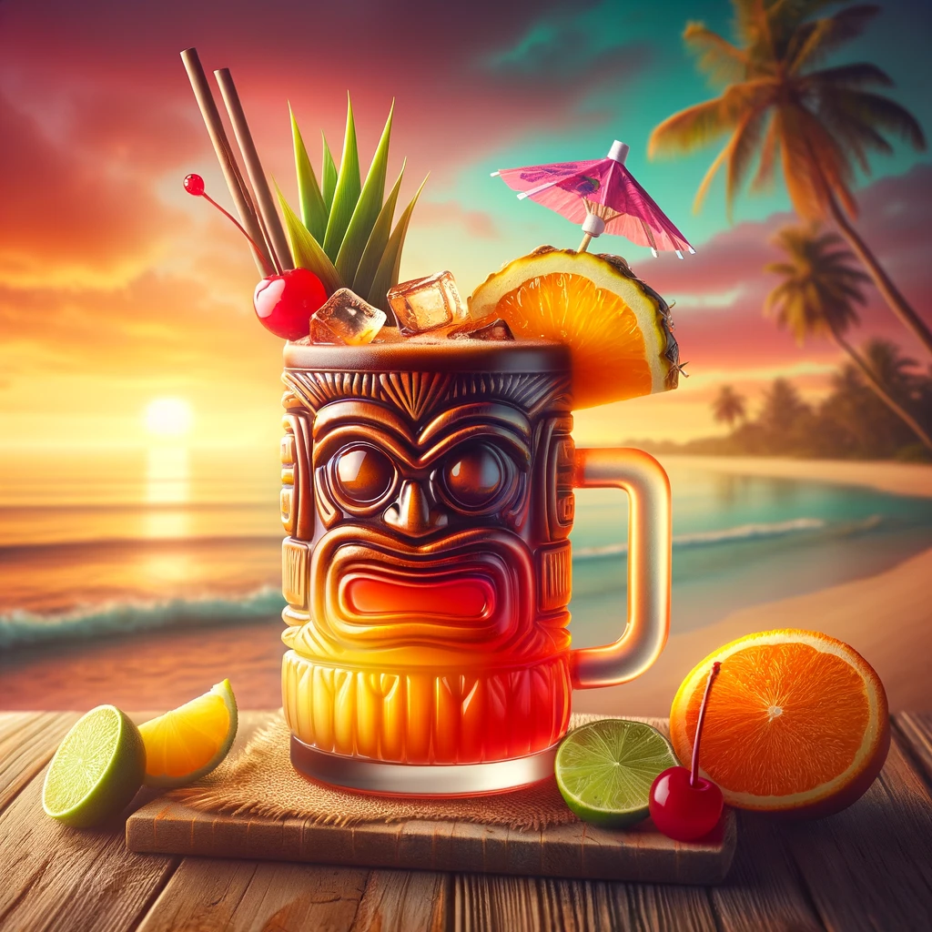 tiki torch nsb beach drink