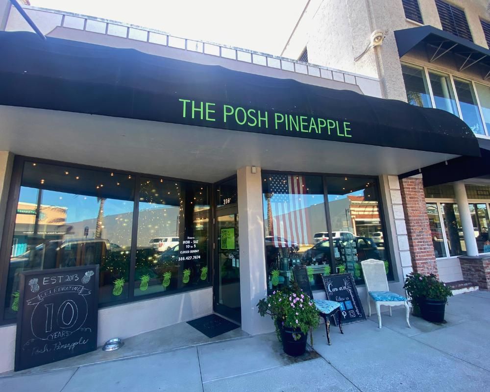 The Posh Pineapple on Canal Street, located in the historic district of New Smyrna Beach