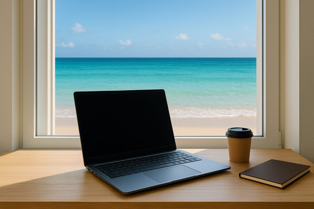remote work in beach condos
